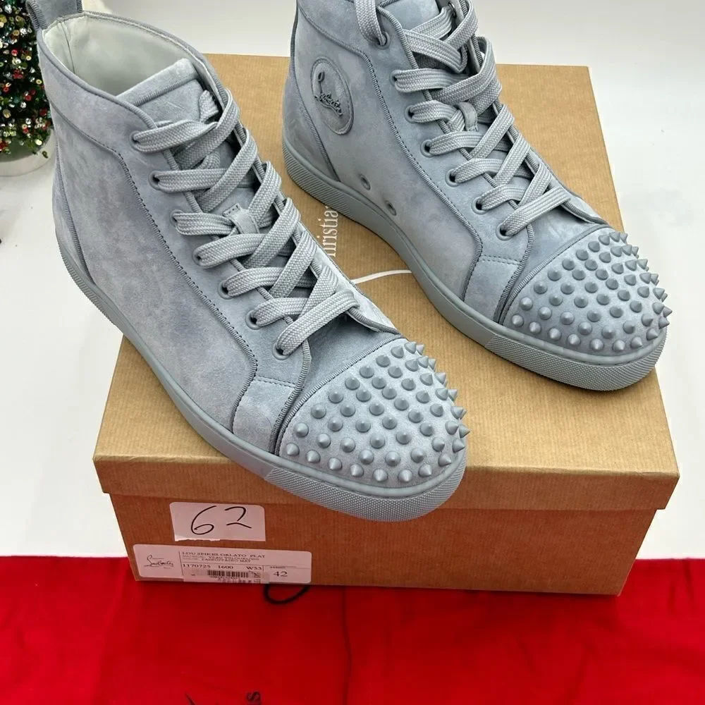 Men’s Christian Louboutin, Lou spikes Orlato flat sneakers size 42 made in Italy